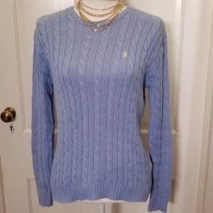 Ralph Lauren Sport Cable Knit Pullover Sweater EUC